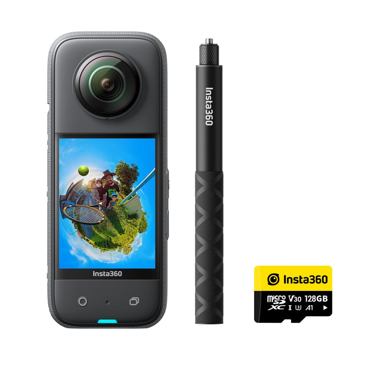 Insta360 X3 Einsteiger-Bundle - wasserdichte 360°-Actionkamera mit 1/2"-Sensor, 5,7K 360°, 72MP 360°