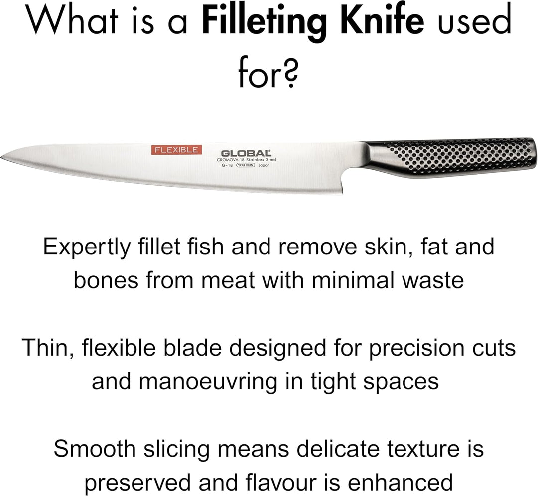 Global G-18 Flexibles Filetiermesser 24 cm