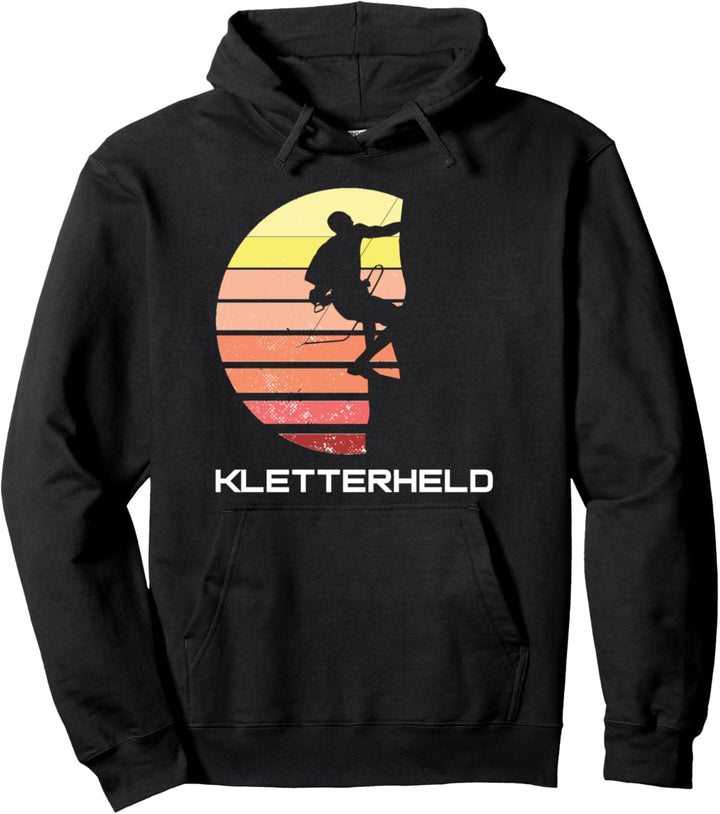 Vintage Bergsteiger Kletterheld Berge Alpinist Pullover Hoodie