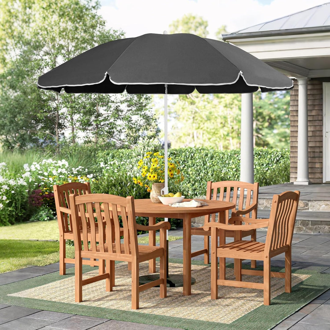 Sekey 160 cm Sonnenschirm Strand mit Schutzhülle für Balkon Garten & Terrasse Neigungswinkel und Höh