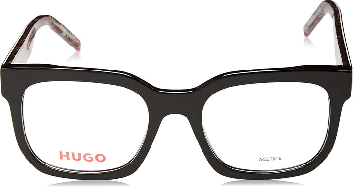 HUGO Unisex Sunglasses 53 Black Pattern Black, 53 Black Pattern Black
