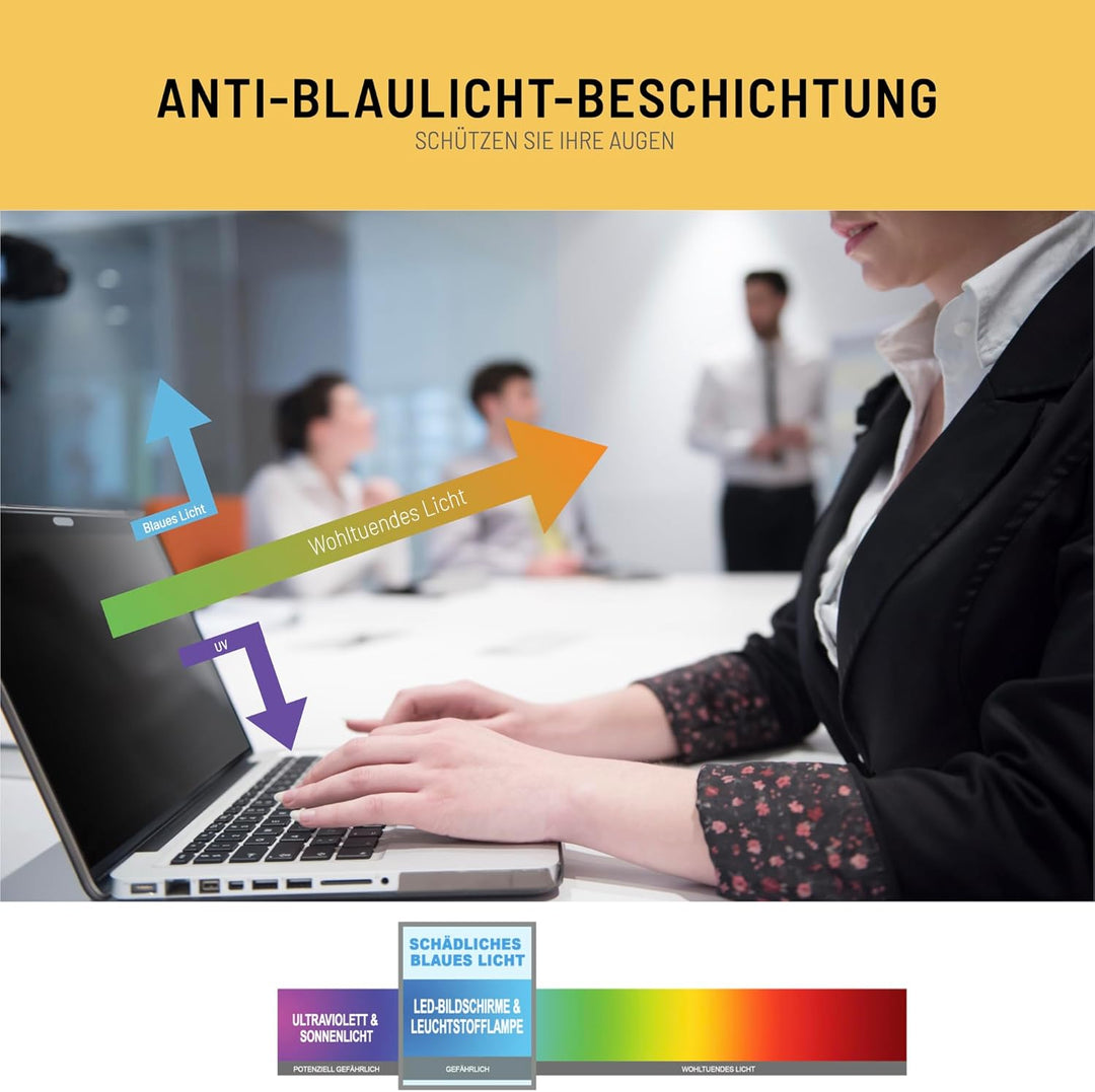 VistaProtect – Premium Blickschutzfilter & Anti-Blaulichtfilter, Privacy Filter Anti Blue Light Blic
