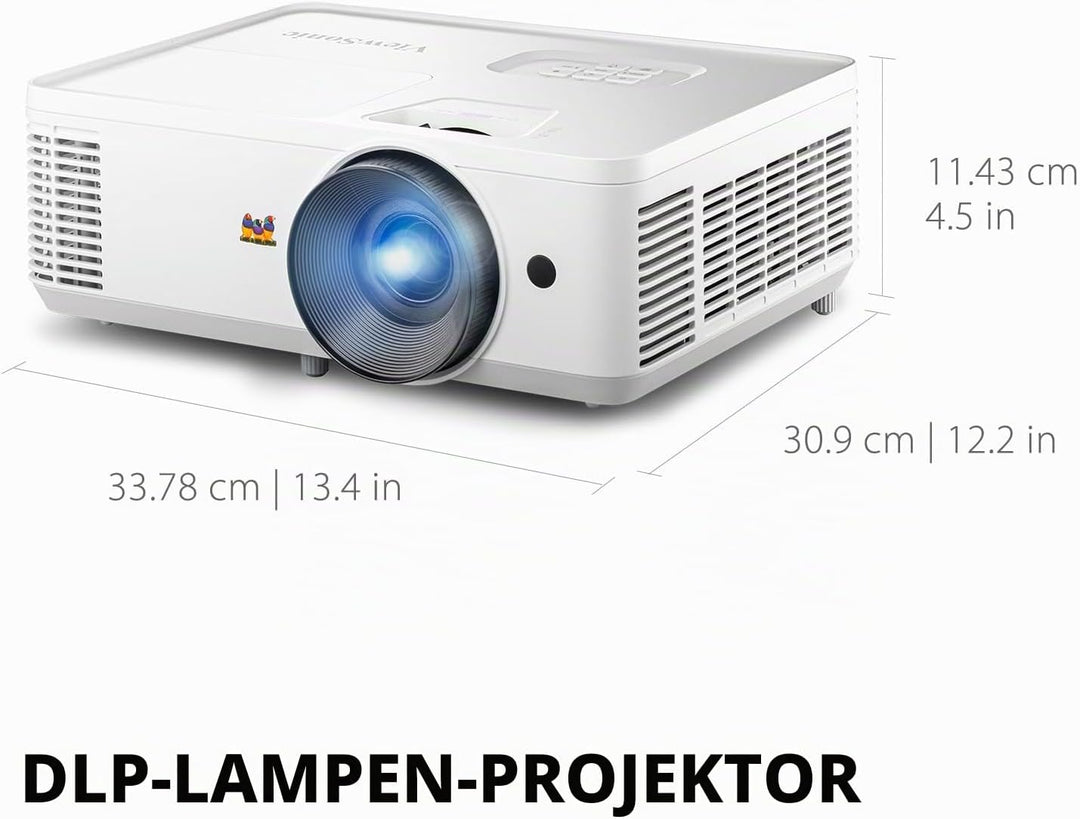 ViewSonic PX704HD 1080p Full HD Beamer, 4000 ANSI Lumen, 22.000:1 Kontrast, Bis zu 300" Bildgrösse,