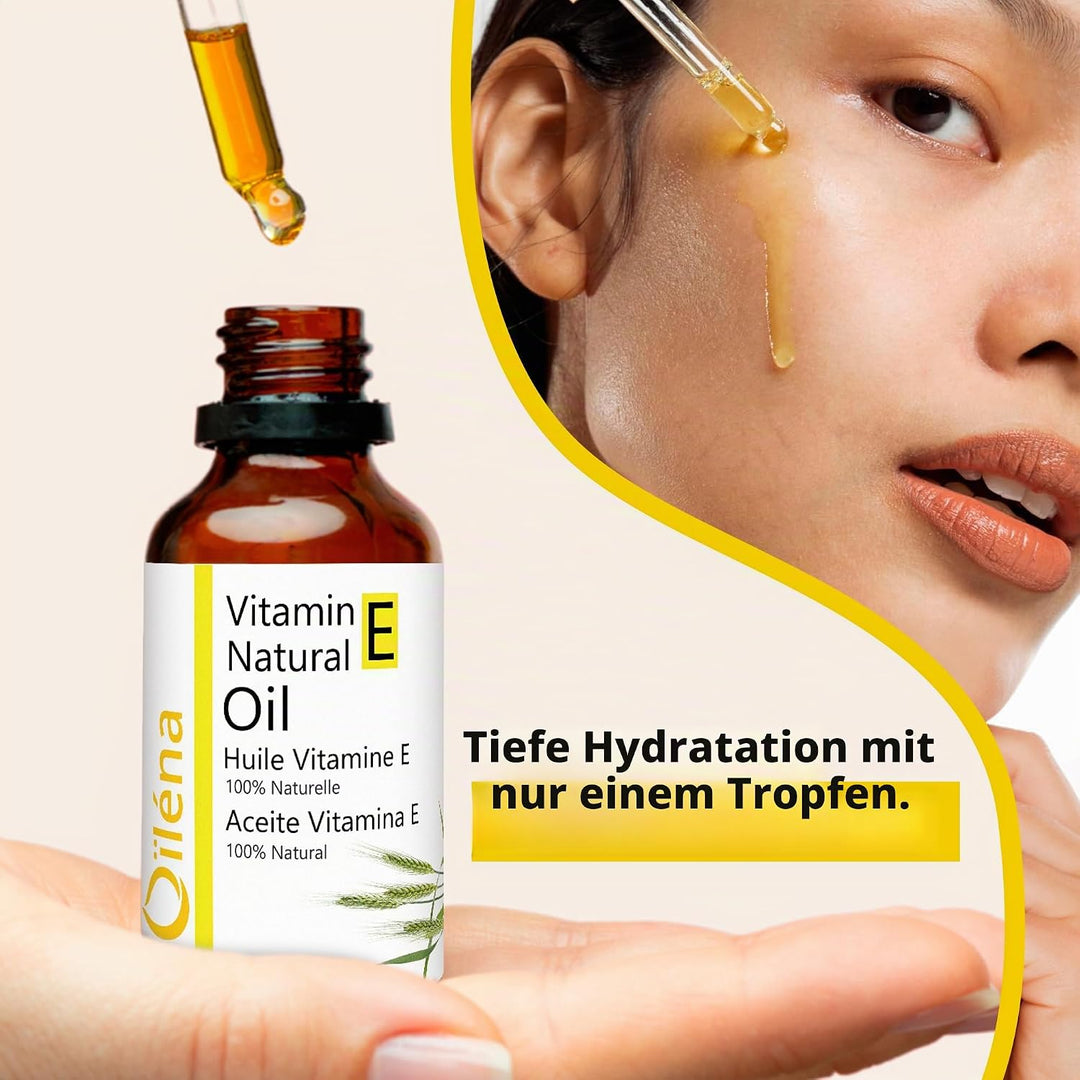 Veganes Vitamin E-Öl (Tocopherol) 500ml | Anti-Aging Gesichtspflege | Make-up-Entferner | Pflege für