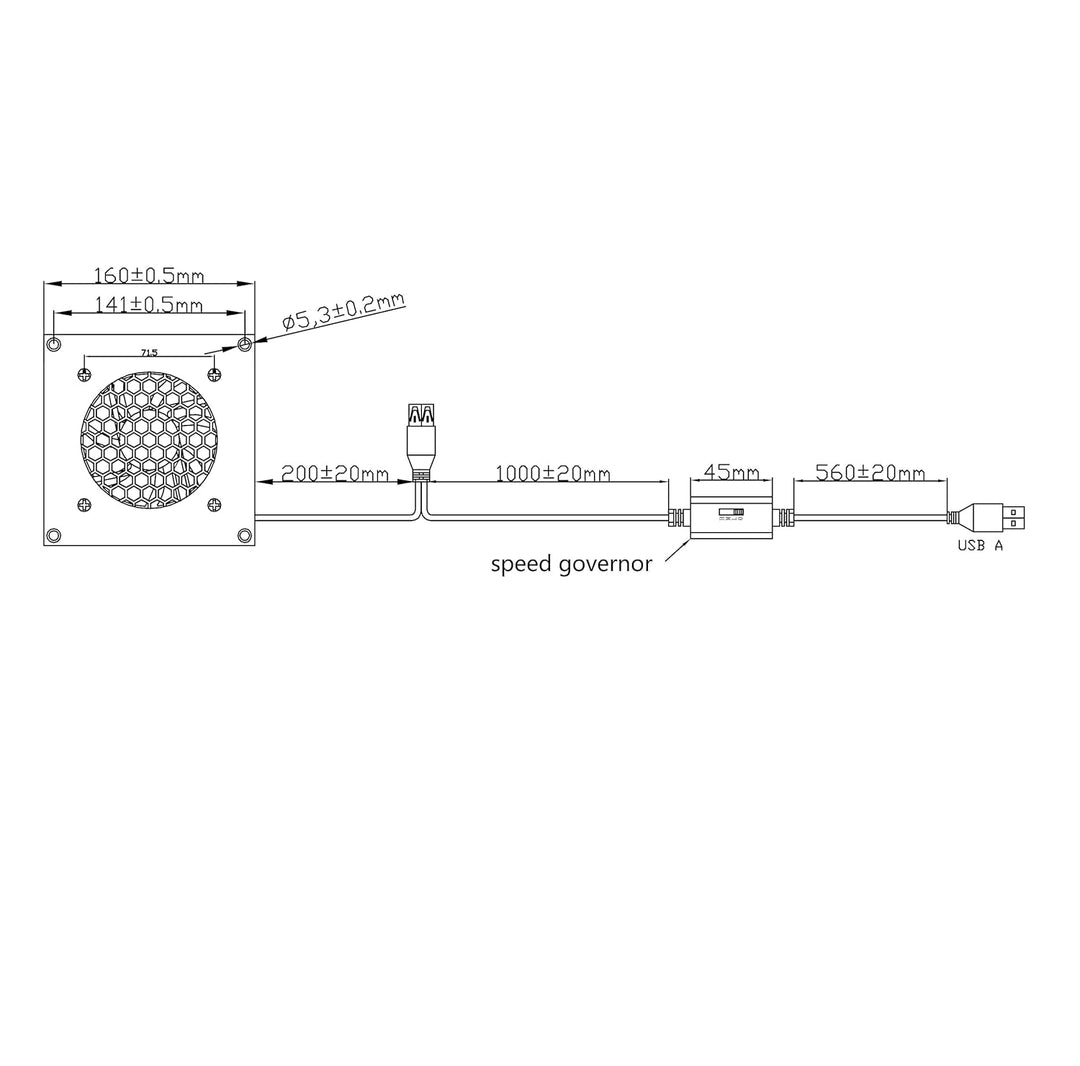 Digitalanzeige temperaturgesteuertes leises Lüftersystem, | USB-Lüfter, 5V-Lüfter mit modernem gebür