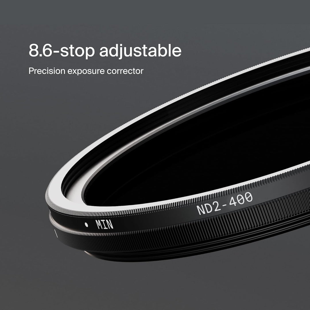 Urth 40,5 mm Variabler Graufilter ND2-400 (1-8.6 Stop) ND Filter 40.5mm, 40.5mm