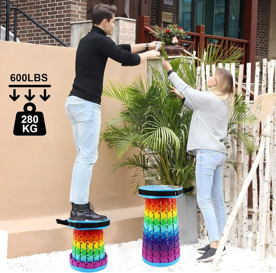ALEVMOOM Tragbarer Klapphocker,Camping Hocker Teleskophocker,Klappbarer Hocker,Mini Leichte Campingh