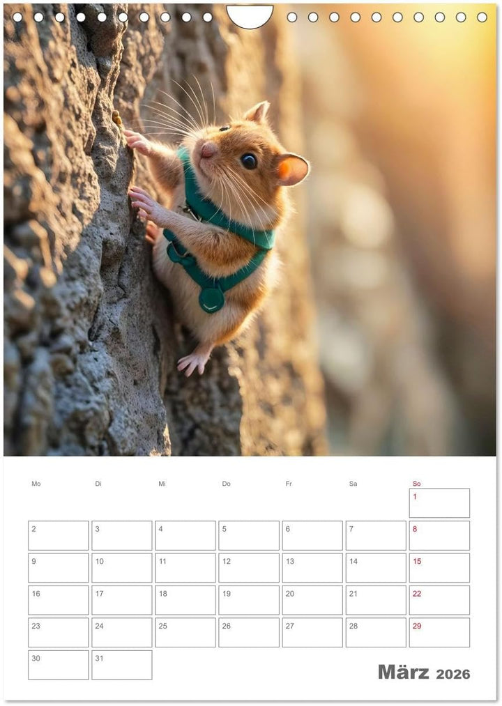 Adventure Hamster - Sportliche KI Hamster präsentieren den Abenteuer-Sport (Wandkalender 2026 DIN A4