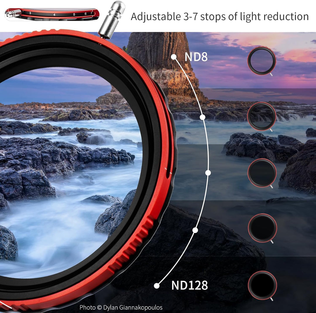 Haida CPL + VND 2-in-1 Filter 82mm - Polarisationsfilter variabler ND-Filter 3-7 Stopps ND8 ND16 ND3