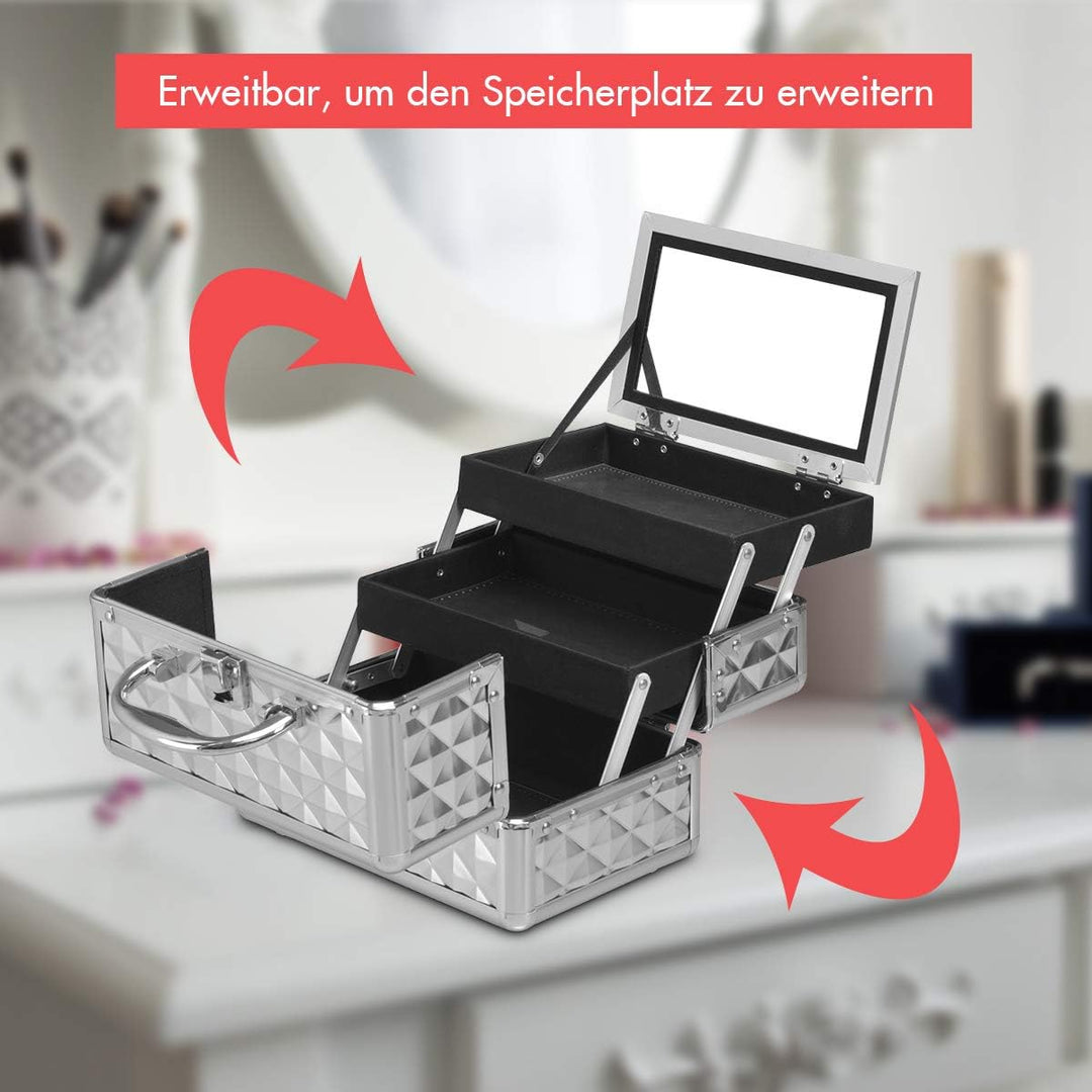 DREAMADE Kosmetikkoffer Mini, Schminkkoffer Make-up Multikoffer, Beauty Case, Make-up Box Kosmetikka