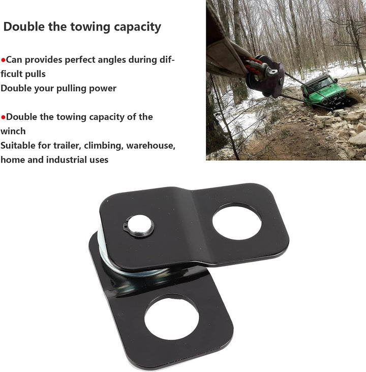 Snatch Block, Windenscheibe 4 Tonnen / 8800 Lb Kapazität Ersatz ATV UTV LKW Abschleppen Doppelwinden