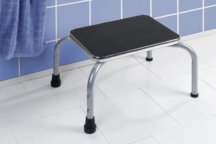 Maximex Sicherheits-Tritt SECURA - Rutschsicherer Haushaltstritt, pulverbeschichtetes Metall, 26.5 x