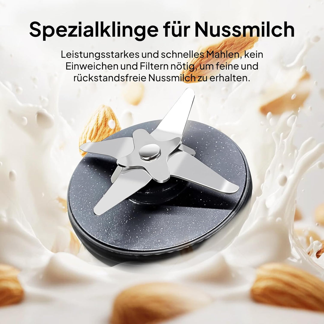 Nussmilchbereiter 12‑in‑1,1.5 Lautomatischer Sojamilchmaker,abnehmbares Design,Mandel-/Hafermilch &