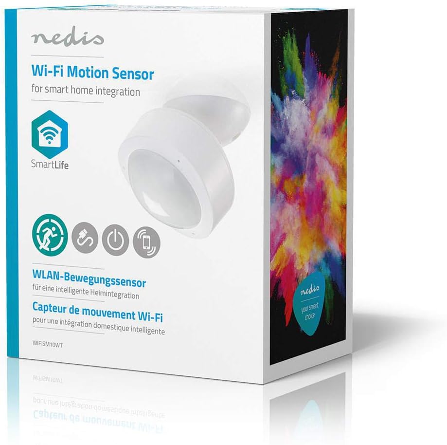 Nedis WIFISM10WT WLAN Smart Bewegungssensor, Weiss, USB, USB