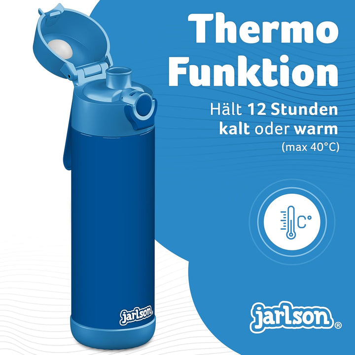 Jarlson® Trinkflasche Kinder Edelstahl MALI [THERMOSFLASCHE] - Kindertrinkflasche Auslaufsicher - Th