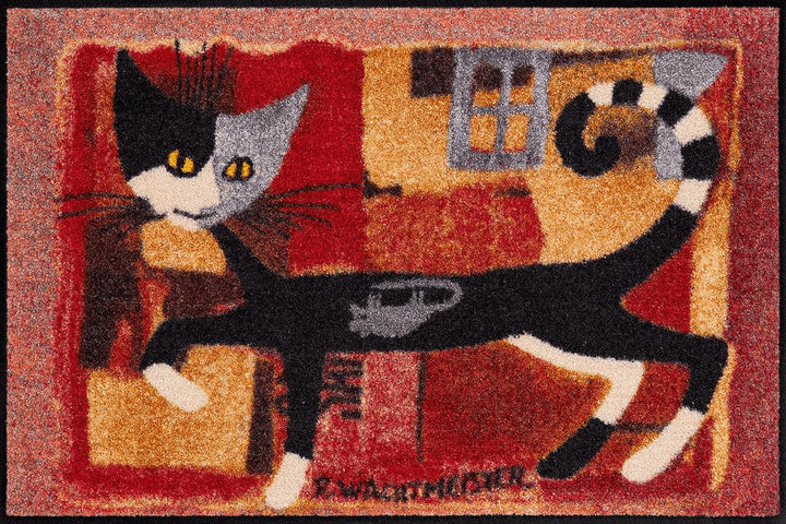 Salonloewe Rosina Wachtmeister Fussmatte Ivano with Mouse 50x75 cm Eingangs-Matte Haustür waschbar K