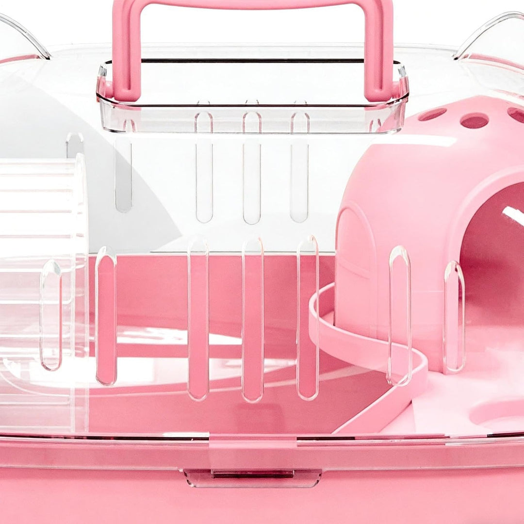 Hamster-Tragekäfig, tragbarer Hamster-Reisekäfig, kleine -Tier-Transportbox für Kaninchen, Nagetiere