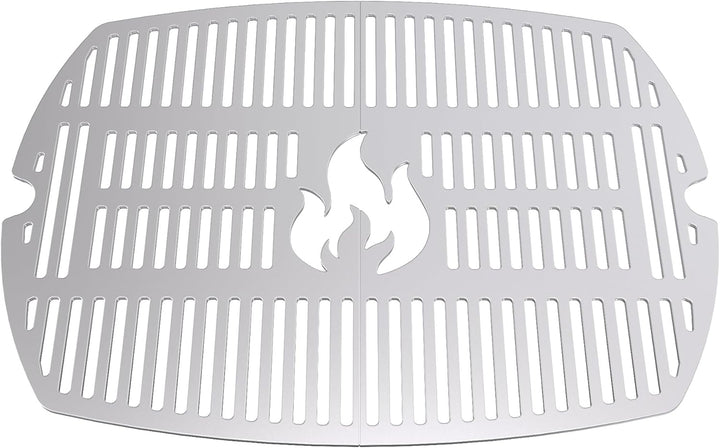teileplus24 GRE-1-Q2 Grillrost Komplett Set aus V2A Edelstahl kompatibel mit Weber Q200 | Q220 | Q26