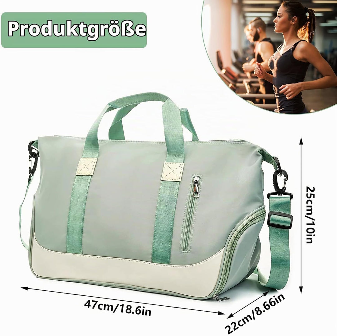 Sporttaschen Reisetasche für Damen Herren, Tasche für Sport Yoga Reisen, wasserdichte Trainingstasch
