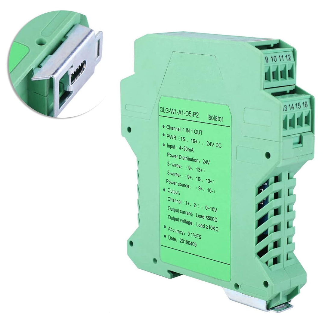 GLG 24 V DC Stromsignal Analog Digital Wandler Signalwandler Isolator Sender 4–20mA SPS Erkennungssi