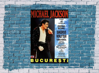 Michael Jackson - Live In, Bucharest 1992 » Konzertplakat/Premium Poster | Live Konzert Veranstaltun