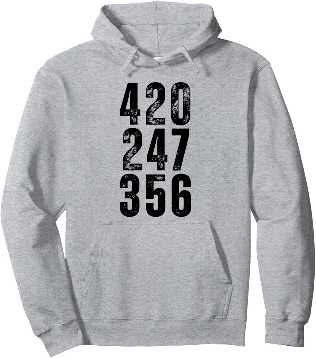 420 247 356 Lustiges Meme Zahlen Design Pullover Hoodie