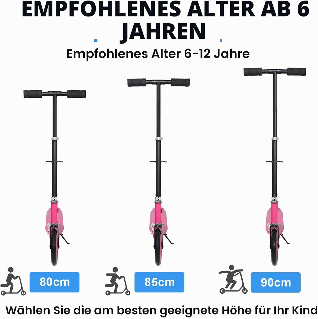 Roller Kinder Scooter, Wheel Scooter, Faltbarer Kinderroller für Kinder ab 5 Jahren, höhenverstellba