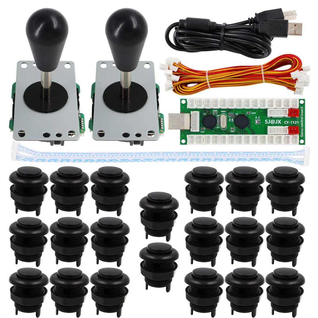 Arcade Game 2 Player Controller DIY Kit Buttons Cherry MX Mechanical Keyboard Black Switch Matt Fros