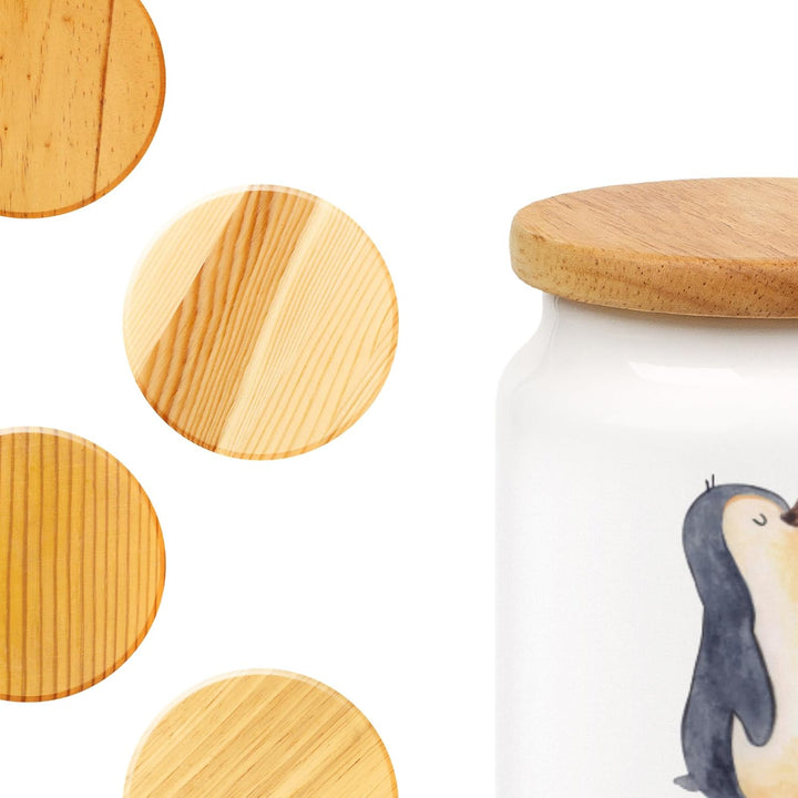 Mr. & Mrs. Panda Personalisierbare Keksdose Pinguin marschieren - Personalisierte Geschenke, Unausge