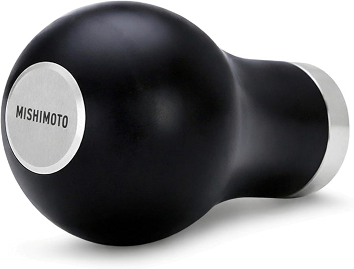 Mishimoto MMSK-TDP-BK Schaltknauf in Tropfenform, schwarz/silber, Schwarz/Silber