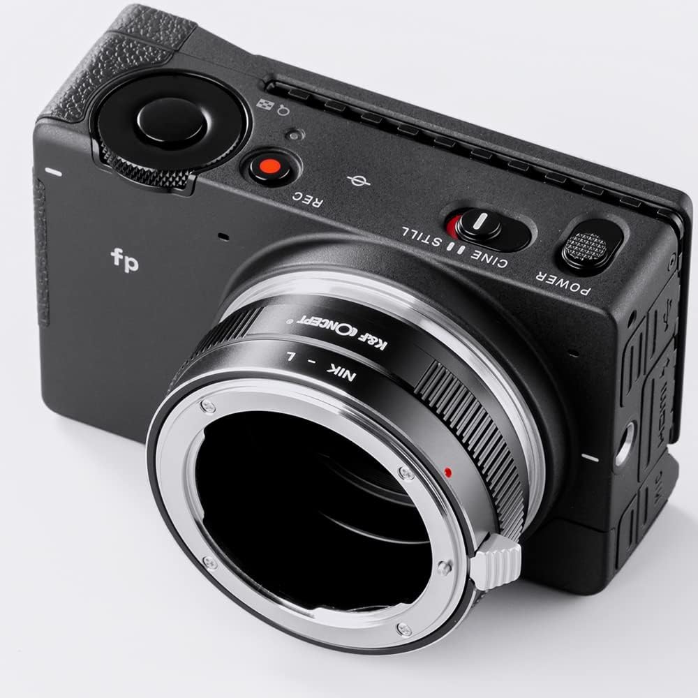 K&F Concept Objektivadapter NIK-L Manueller Fokus Kompatibel mit Nikon F-Objektiv auf L-Mount-Kamera