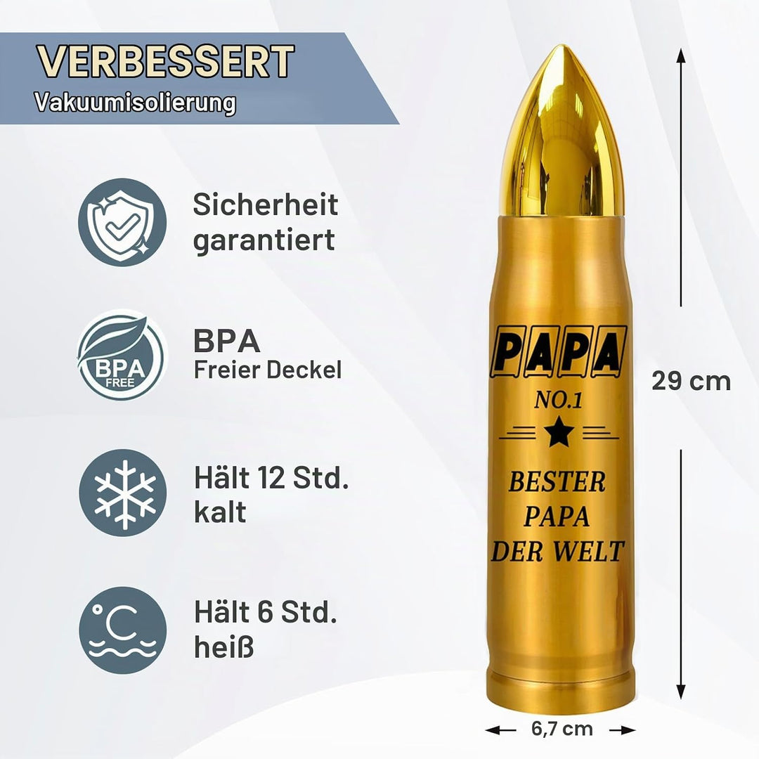 Vatertagsgeschenk für Papa, Coole Thermobecher, Bester Papa Der Welt, Geschenke für Geburtstagsgesch