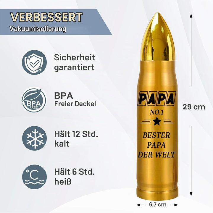 Vatertagsgeschenk für Papa, Coole Thermobecher, Bester Papa Der Welt, Geschenke für Geburtstagsgesch
