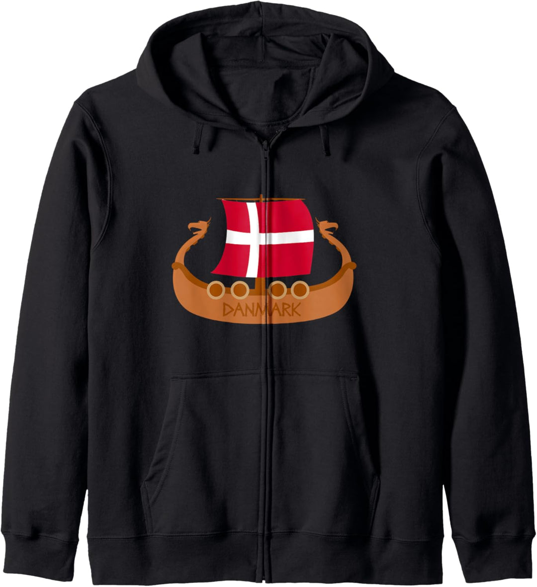 Dänemark Flagge Dänischer Stolz Danmark Wikinger Geschichte Nordic Kapuzenjacke