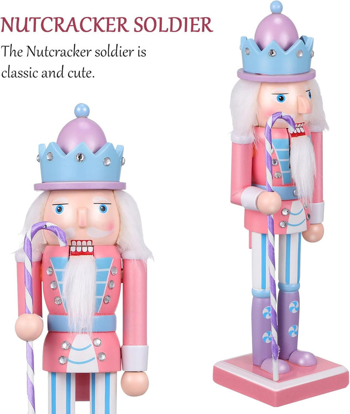 JECOMPRIS Weihnachts-Soldat-Nussknacker-Dekoration Holz 25 4 cm Nussknacker-Figur Weihnachtsdekorati