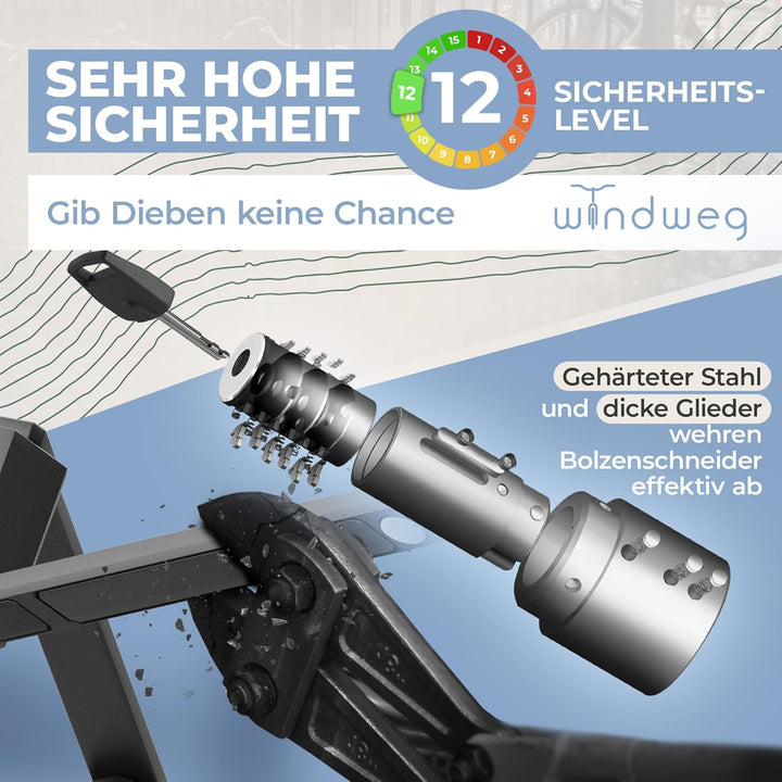 Fahrradschloss hohe Sicherheit Faltschloss Fahrrad 90cm 3 Schlüssel inkl. Halterung sh, Schloss für