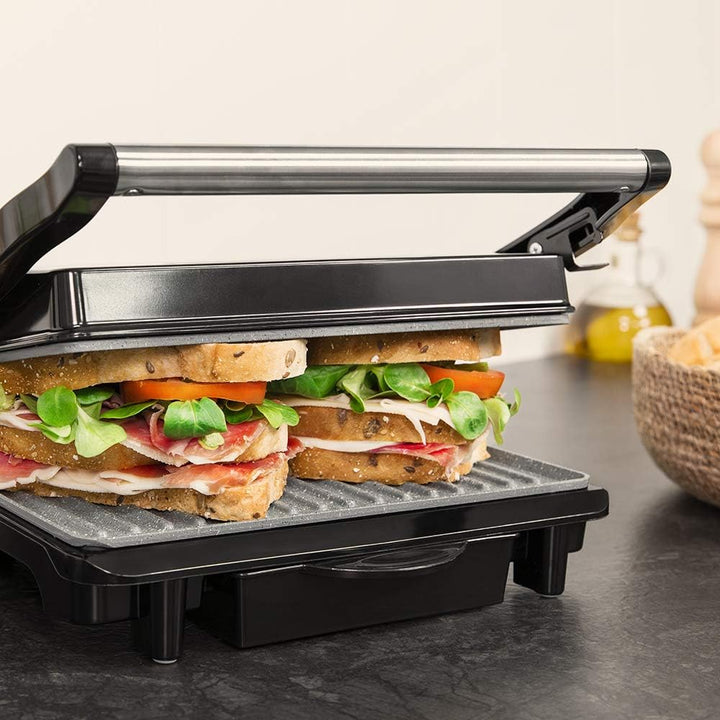 Cecotec Elektrischer Kontaktgrill und Sandwichmaker Rock'nGrill Rapid. 1500 W, Grillfläche 24,5 x 17