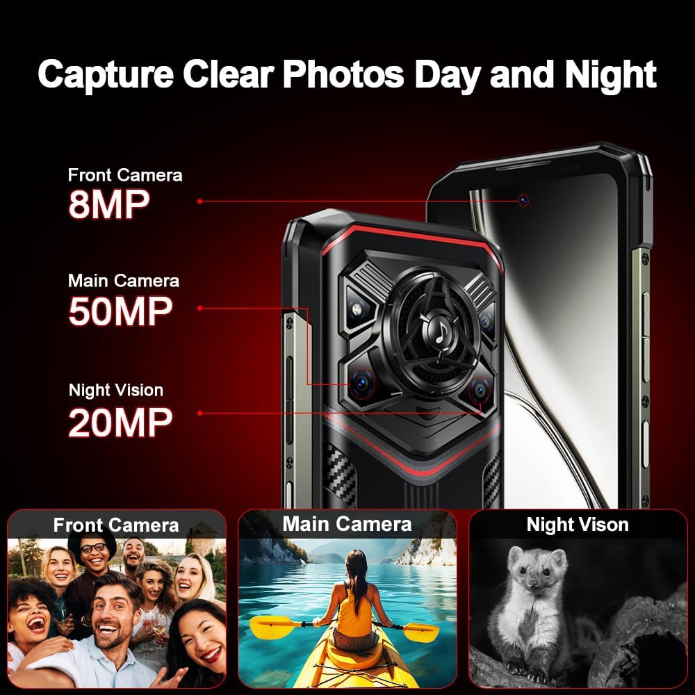 DOOGEE Blade 20 Pro 4G Outdoor Handy Ohne Vertrag,11800mAh, 24GB+256GB(2TB) Outdoor Smartphone, 50MP