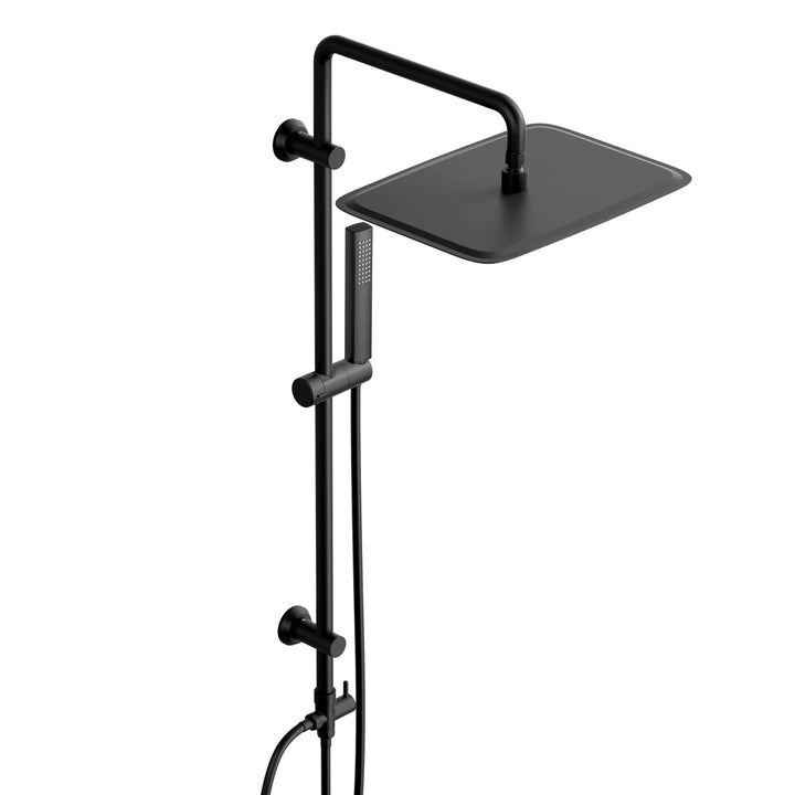 Görbach Regendusche Duschsystem ohne Armatur, Edelstahl Duschset mit 92cm Duschstange, XXL Überkopfb