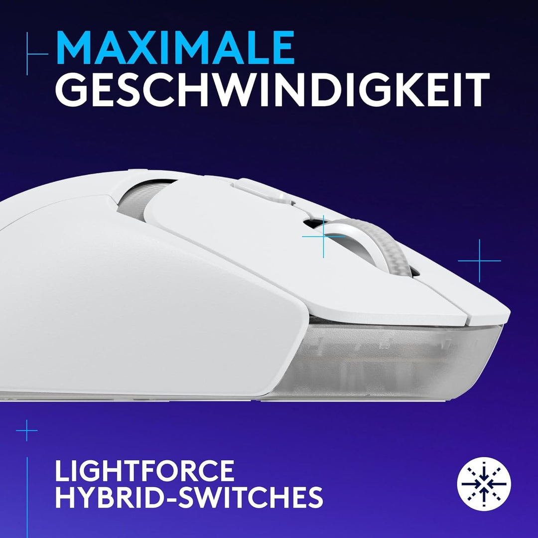 Logitech G G309 LIGHTSPEED kabellose Gaming-Maus, leicht, LIGHTFORCE-Hybridschalter, HERO 25K-Sensor