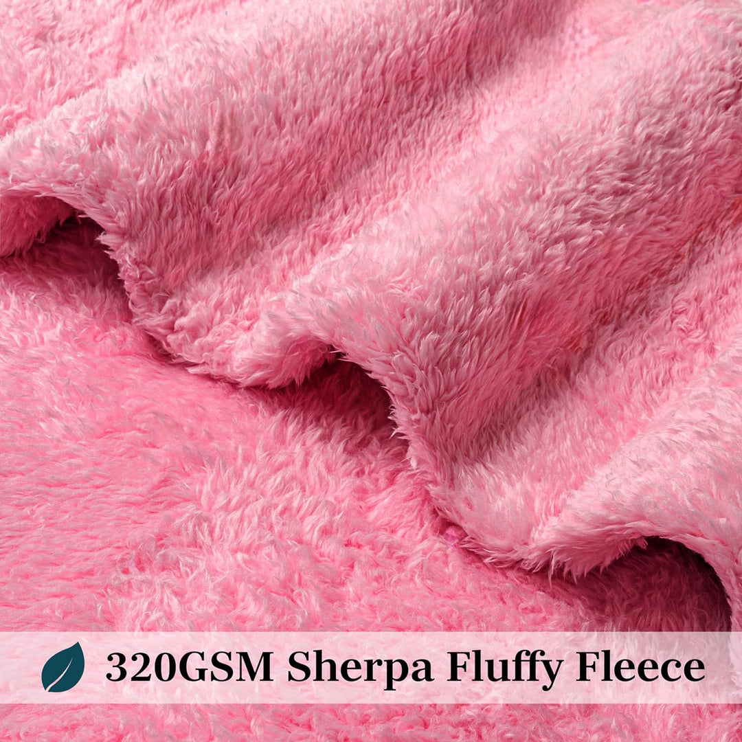 PAVILIA Flauschige Sherpa-Überwurfdecke für Couch-Sofa | Plüsch-Zottel-Fleecedecke | weich, flauschi