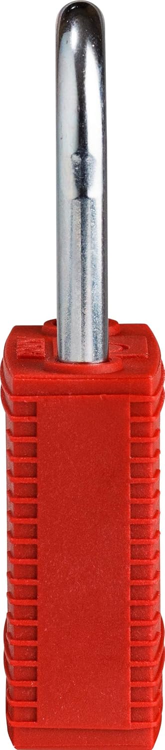 Brady (NYL-RED-38ST-KD) SafeKey Nylon Lockout-Vorhängeschloss Mit Stahl Bügel 38.00 mm Rot KD - Vers