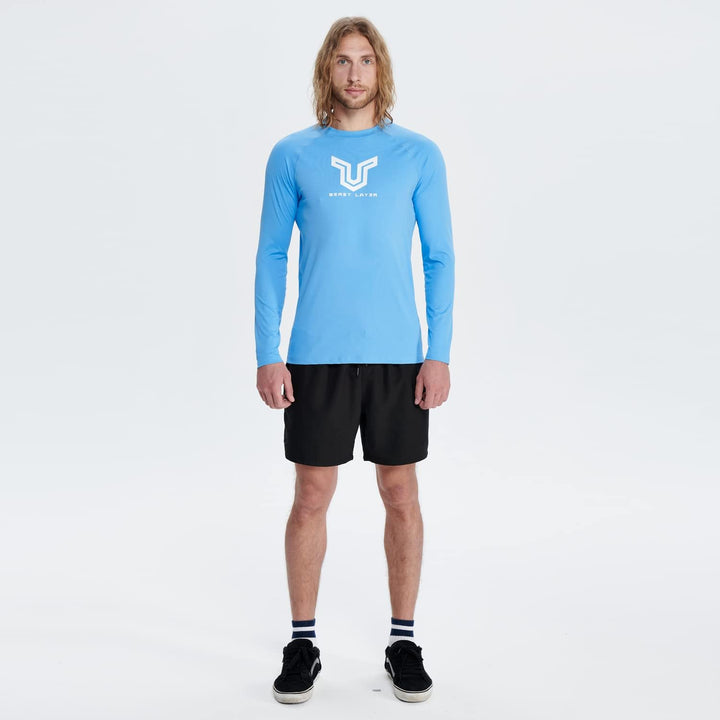 HUGE SPORTS Herren Festes Rashguard Langarm Surfen Schwimmshirt Langarmshirt alle Outdoor Aktivitäte