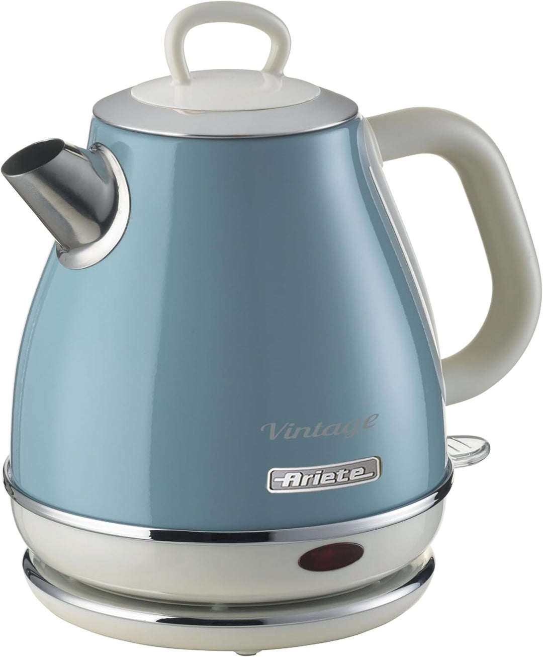 Ariete Vintage Wasserkocher 2868, Retro Elektrischer Wasserkocher mit Kabellosem 360°-Sockel, Abscha