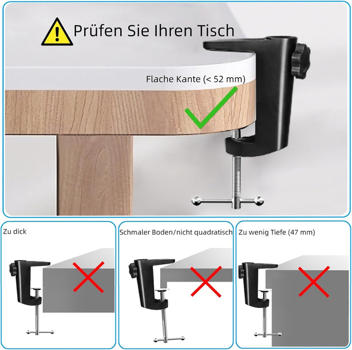 Beyamz LED Lupenleuchte, Arbeitsplatzlampe, 5 Dioptrien Lupe mit Licht - mit Klemme, Schwenkarm, Dim