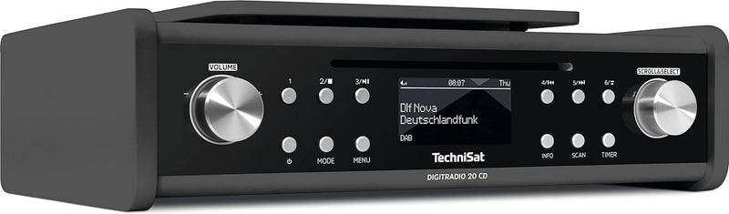 TechniSat DIGITRADIO 20 CD – Modernes & kompaktes DAB+ Küchen- & Badezimmerradio (Empfangsstarkes UK