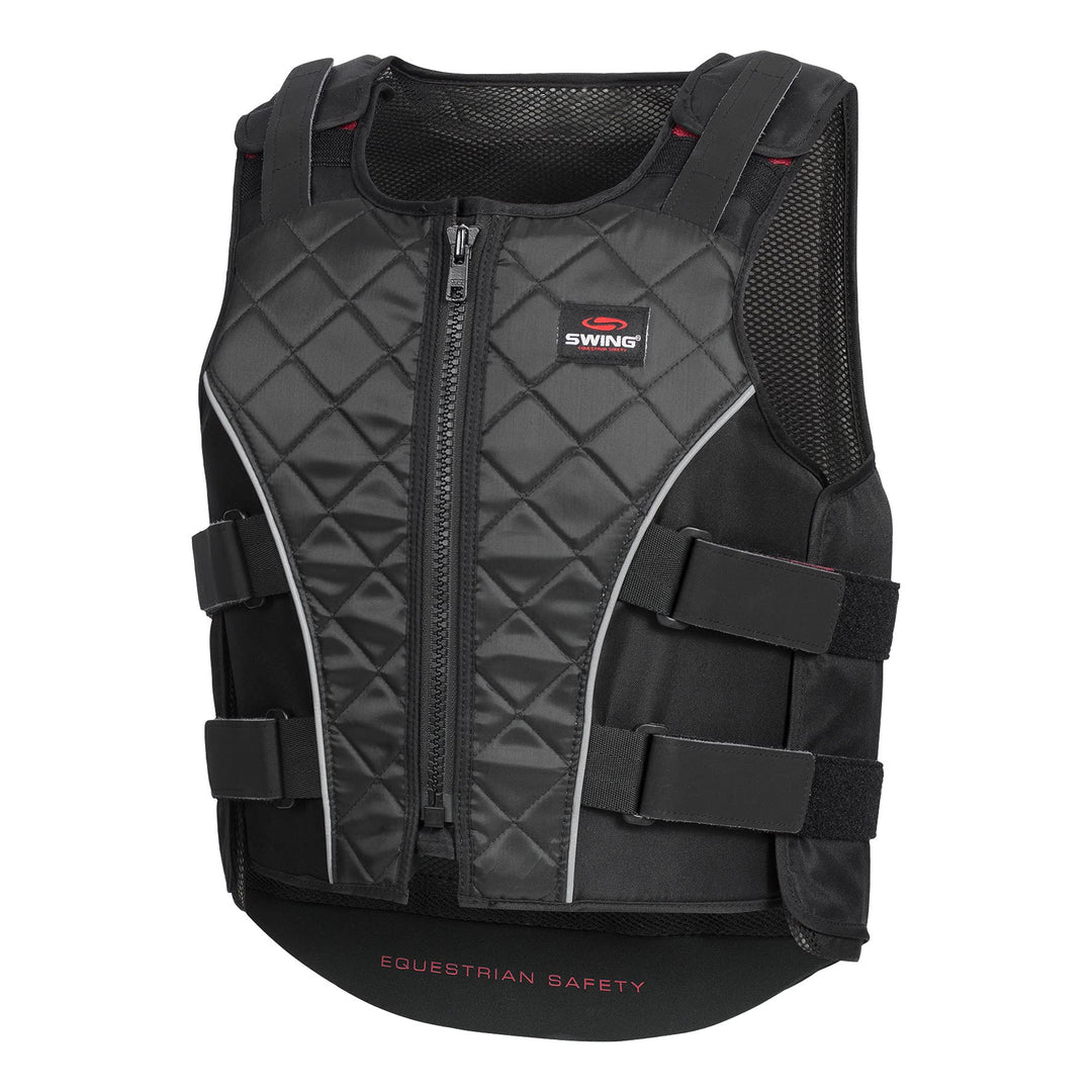 SWING Bodyprotector P19 mit RV, schwarz/grau, Gr. Erw. S, ES, schwarz