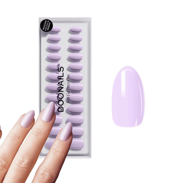DOONAILS – Press On Nails 30er Set Lavender Mist Almond Form Flieder/Lila – Nägel zum Aufkleben Full