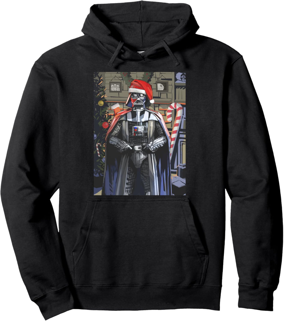 Star Wars Christmas Darth Vader Seasons Greetings Poster Pullover Hoodie