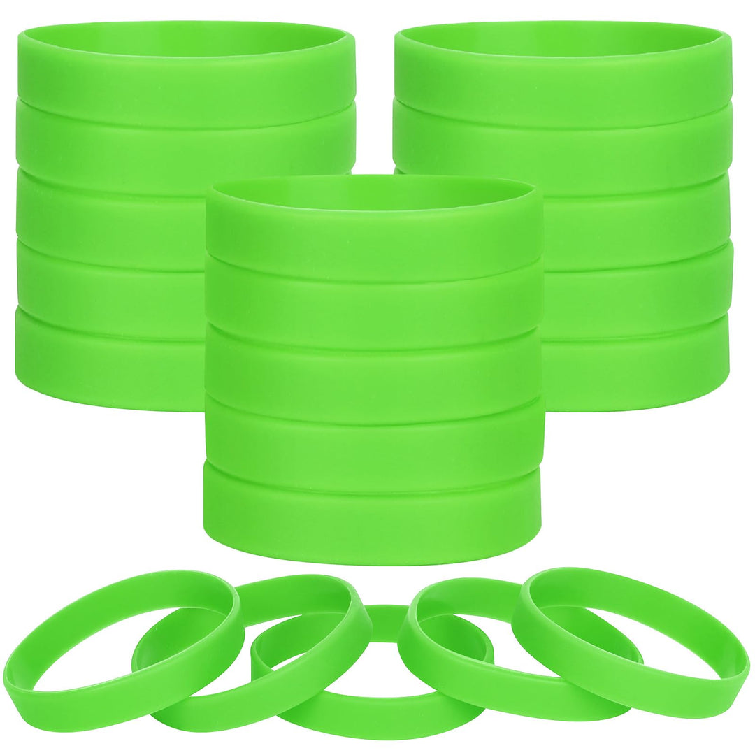 100 Stück Silikon Armbänder, Sport Party Gummi Elastic Armband Grosshandel Bulk-Armband für Kinder E